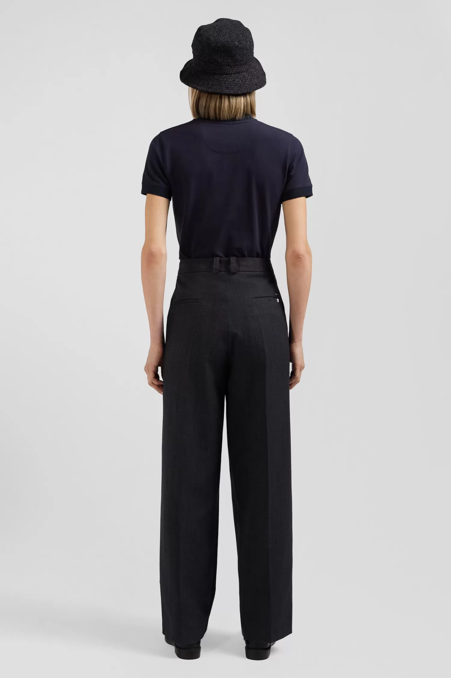 Eden Park Slim navy blue plain stretch cotton short-sleeved polo shirt<Women Polos | Polos