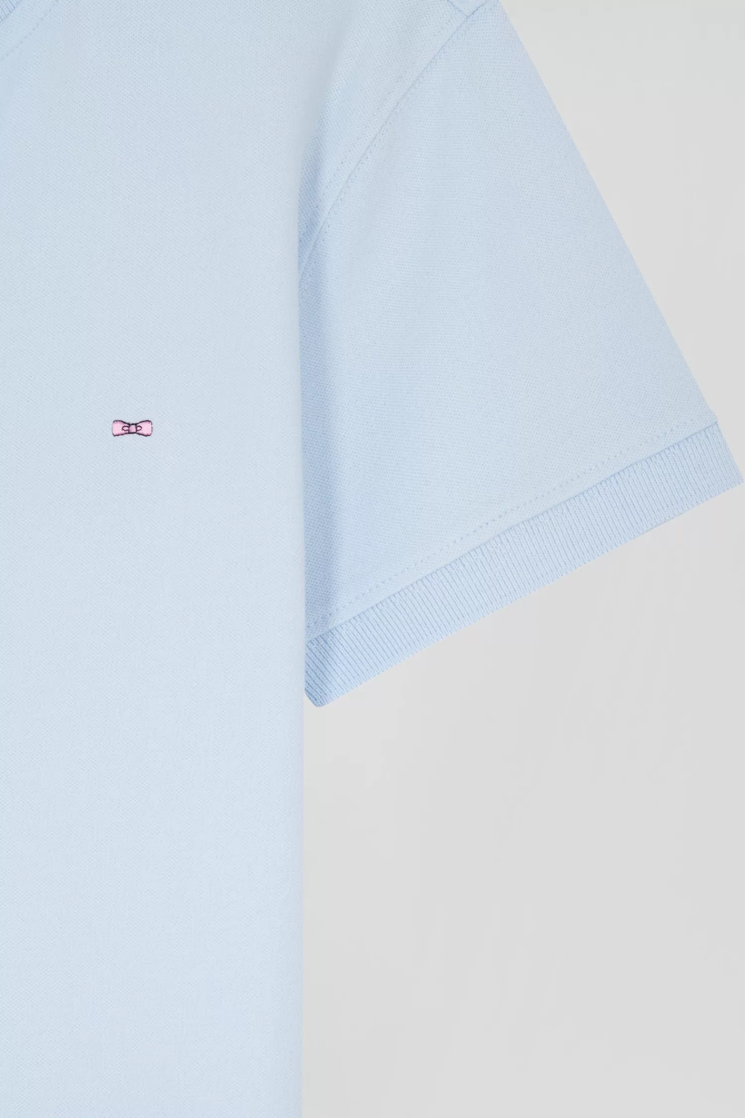 Eden Park Slim sky blue plain stretch cotton short-sleeved polo shirt<Women Polos | Polos