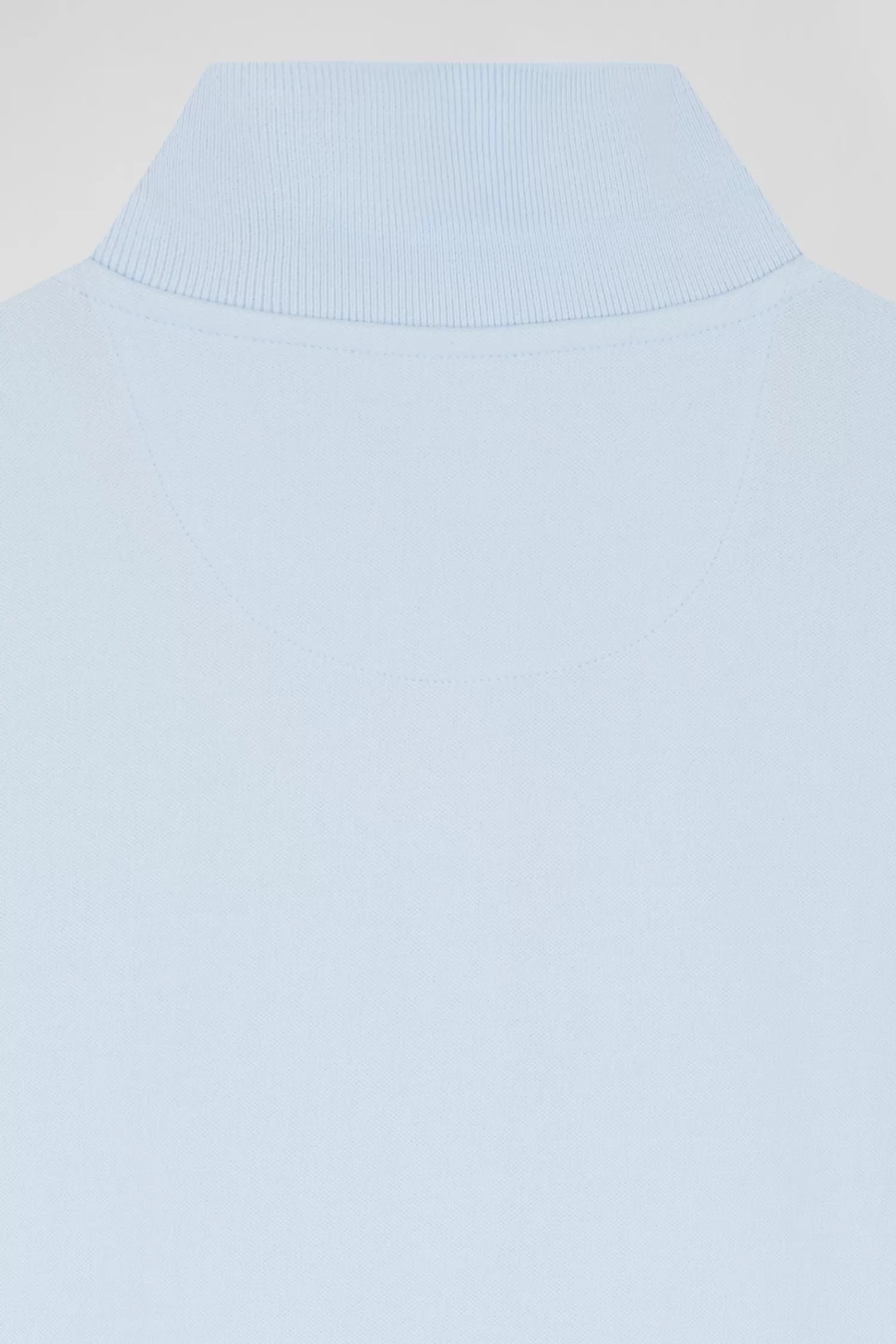 Eden Park Slim sky blue plain stretch cotton short-sleeved polo shirt<Women Polos | Polos