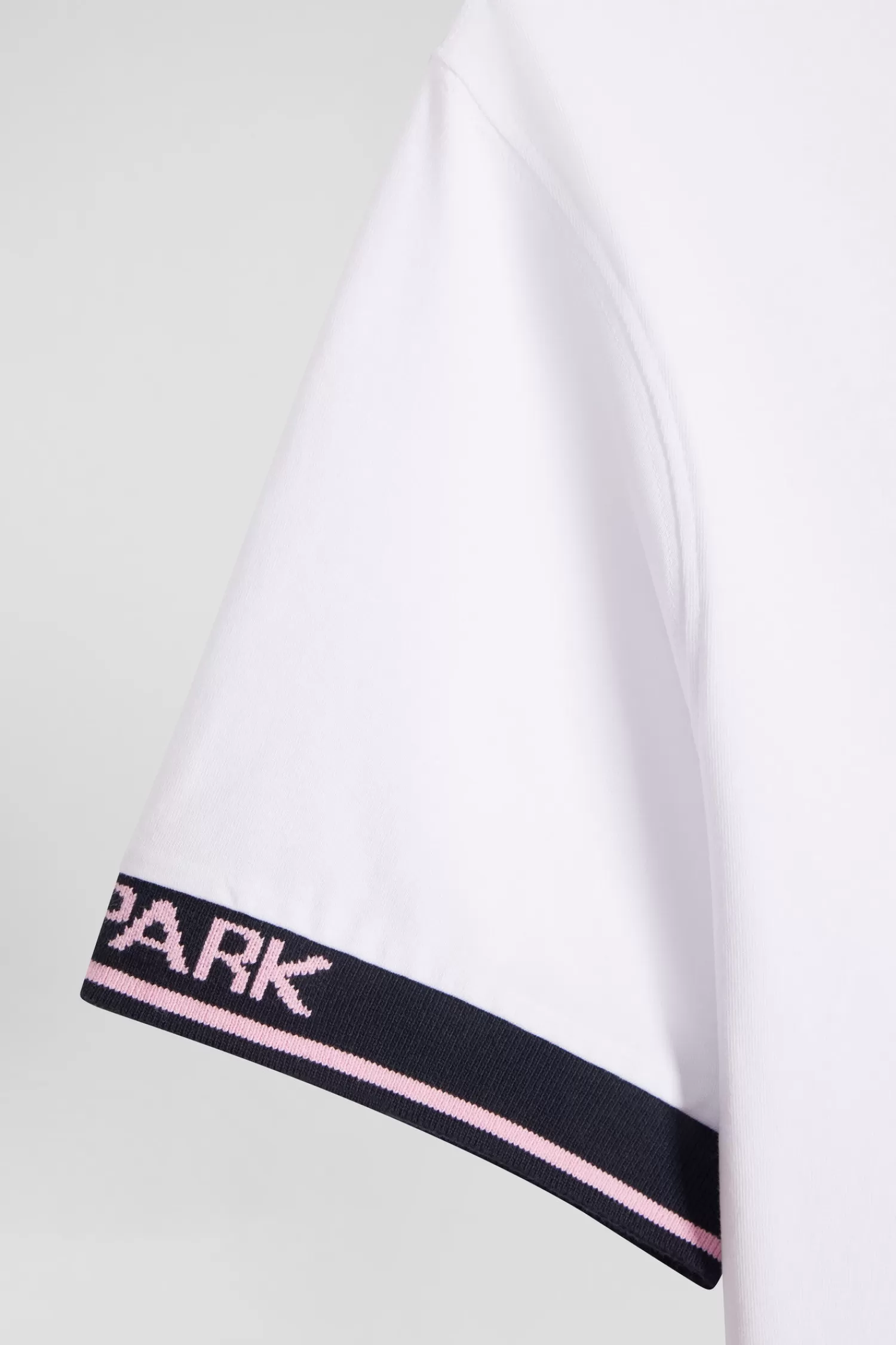 Eden Park Slim white short-sleeved cotton T-shirt with ribs< T-shirts