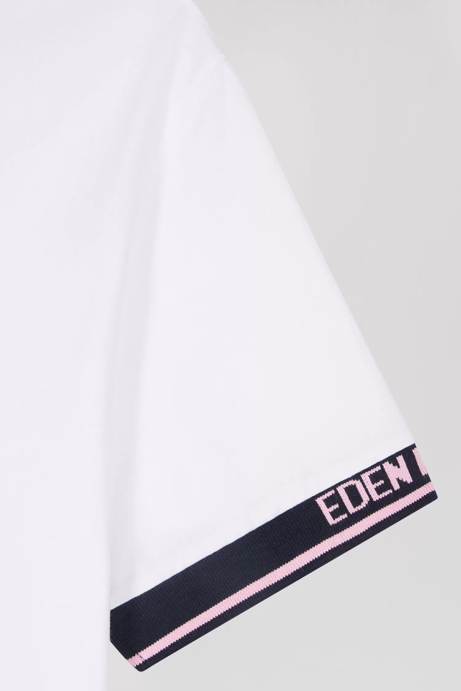 Eden Park Slim white short-sleeved cotton T-shirt with ribs< T-shirts