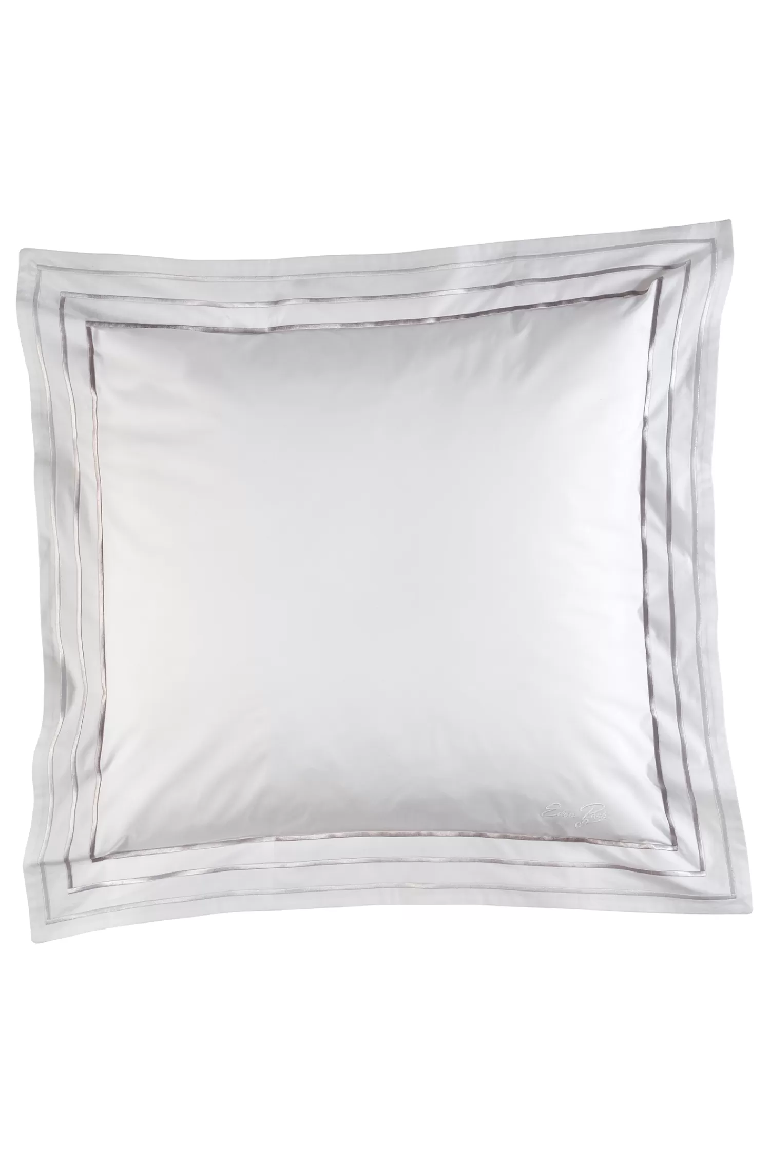 Eden Park 2 taies d'oreiller carrés blanc et argenté - Avec toi et les bleus< Pillowcases