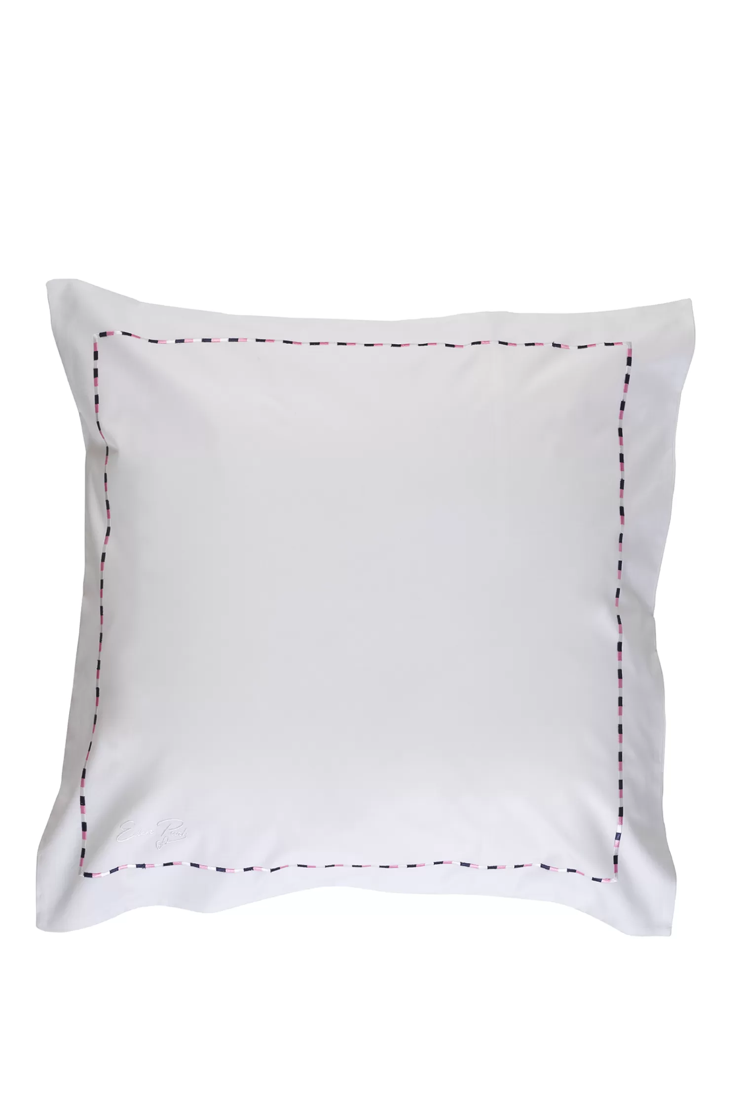 Eden Park 2 taies d'oreiller carrés blanc, marine et rose - Décrochons la lune< Pillowcases